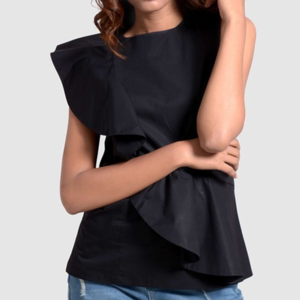 Sleeveless Ruffle Top - Picture 2 of 4
